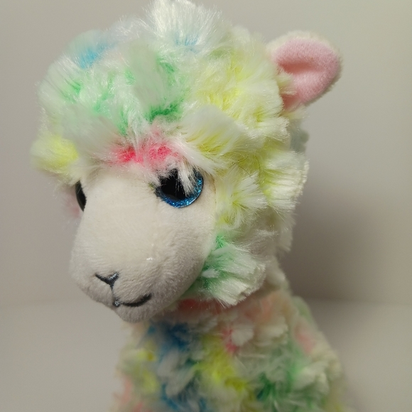 TY Beanie Babies Lola the Llama 8" Plush Rainbow Multicolored Stuffed Animal - Picture 2 of 10
